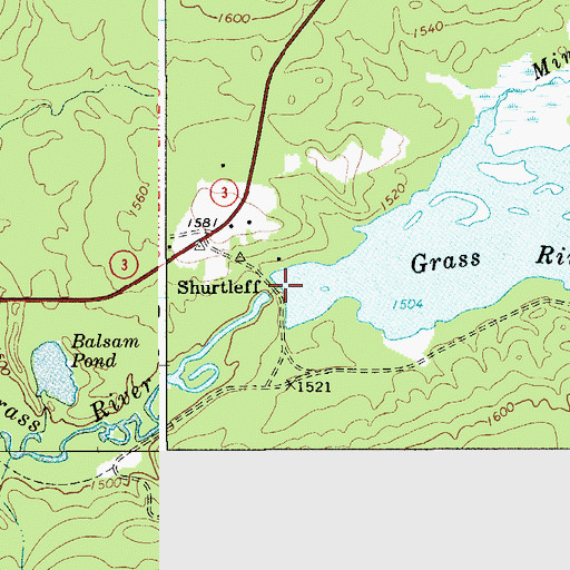 Topographic Map of Shurtleff, NY