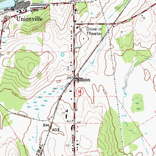 Topographic Map of Sisson, NY