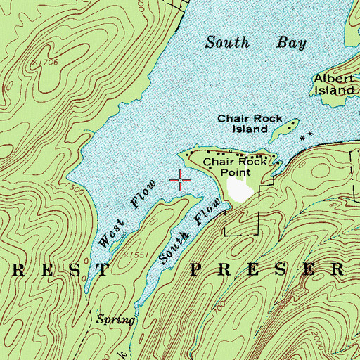 Topographic Map of Sixmile Creek, NY