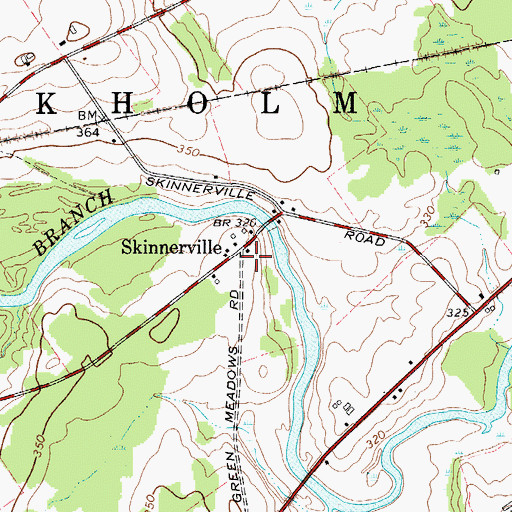 Topographic Map of Skinnerville, NY