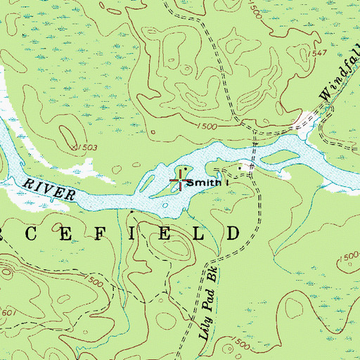 Topographic Map of Smith Island, NY