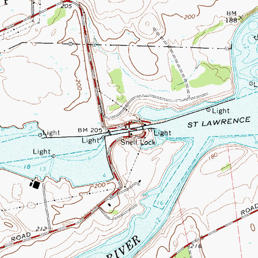Topographic Map of Snell Lock, NY