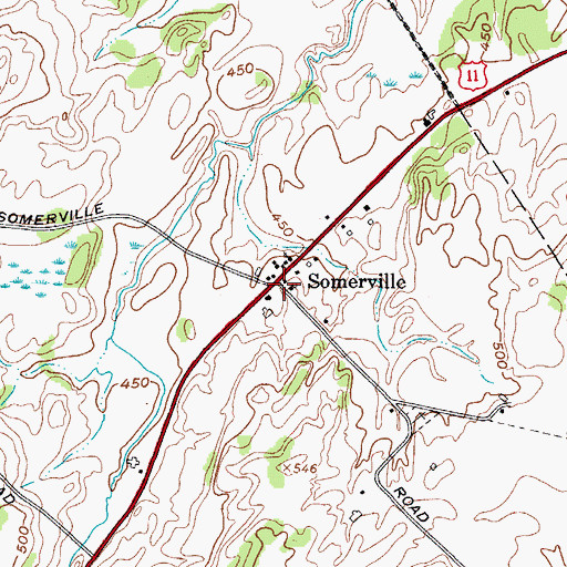 Topographic Map of Somerville, NY