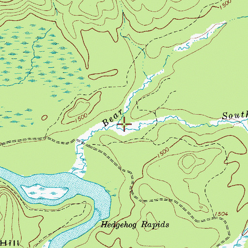 Topographic Map of South Branch Bear Brook, NY