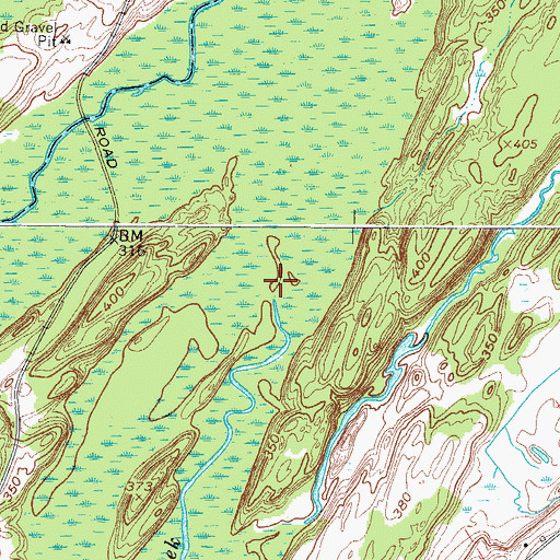 Topographic Map of South Branch Beaver Creek, NY