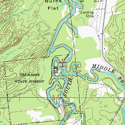 Topographic Map of South Branch Grass River, NY