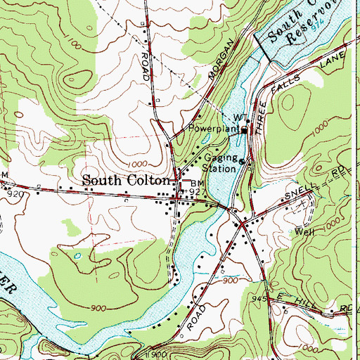 Topographic Map of South Colton, NY