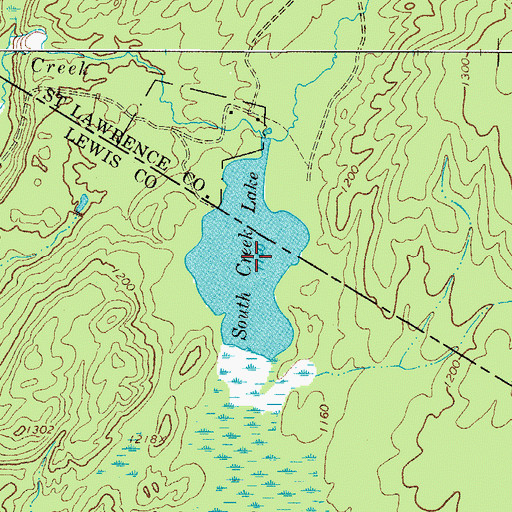 Topographic Map of South Greek Lake, NY