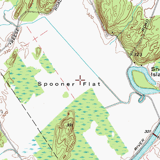 Topographic Map of Spooner Flat, NY