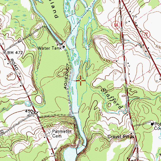 Topographic Map of Stafford Brook, NY