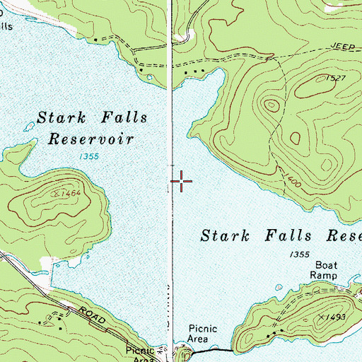 Topographic Map of Stark Falls Reservoir, NY