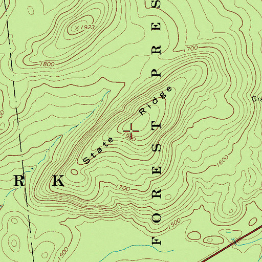 Topographic Map of State Ridge, NY