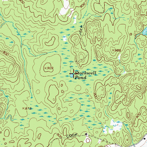 Topographic Map of Stockwell Pond, NY