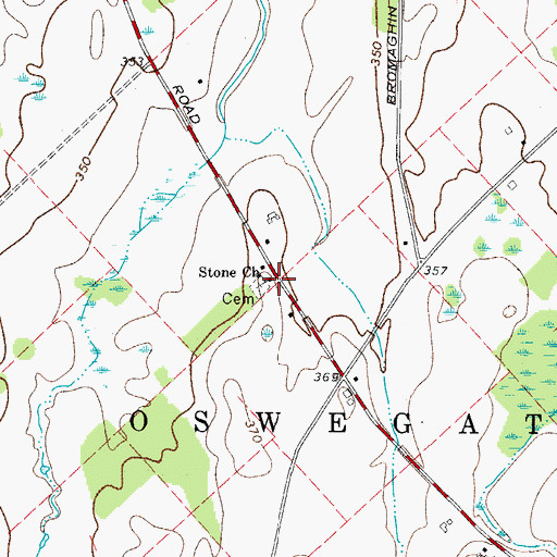 Topographic Map of Stone Church, NY