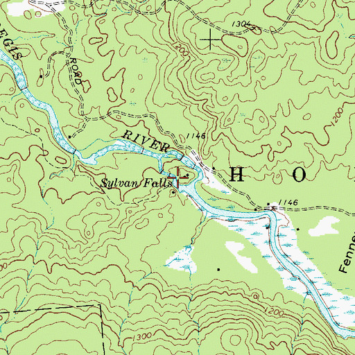 Topographic Map of Sylvan Falls, NY