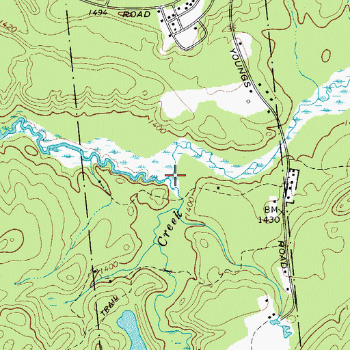 Topographic Map of Tamarack Creek, NY