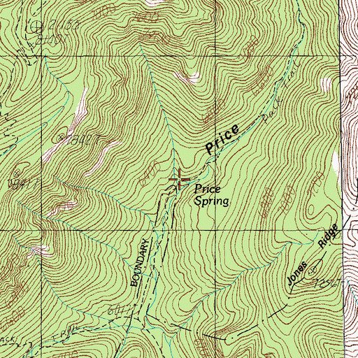 Topographic Map of Price Spring, AZ