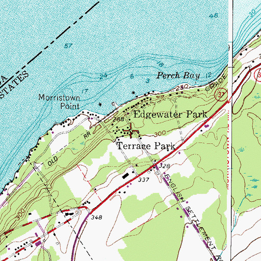 Topographic Map of Terrace Park, NY