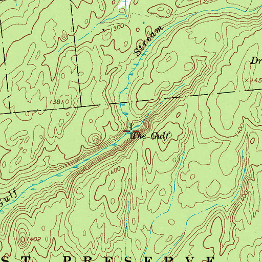 Topographic Map of The Gulf, NY