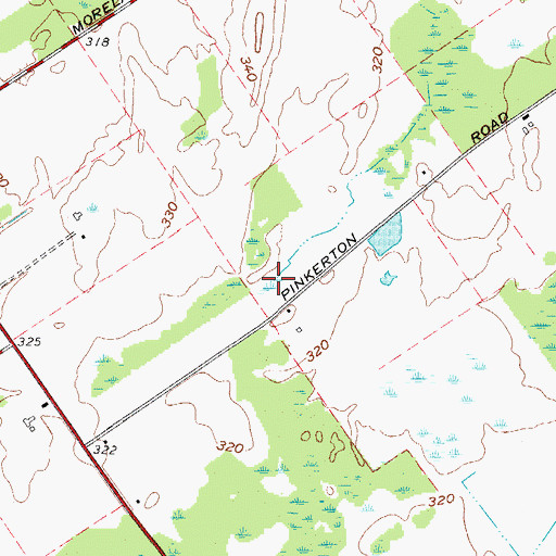 Topographic Map of Tibbits Creek, NY