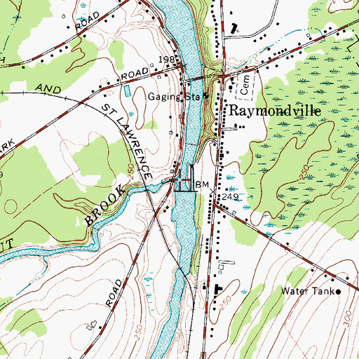 Topographic Map of Trout Brook, NY