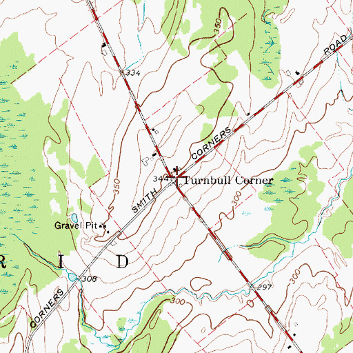 Topographic Map of Turnbull Corner, NY
