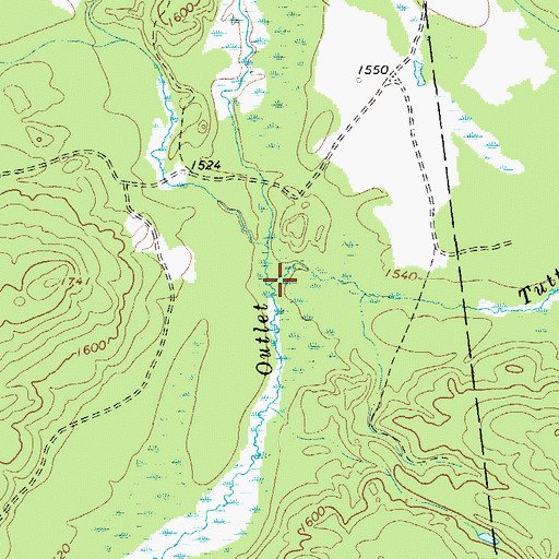 Topographic Map of Tuttle Brook, NY