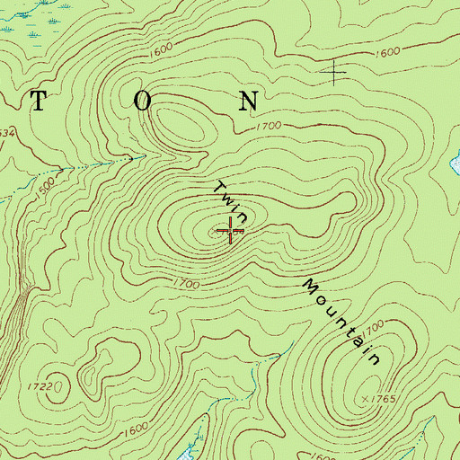 Topographic Map of Twin Mountain, NY