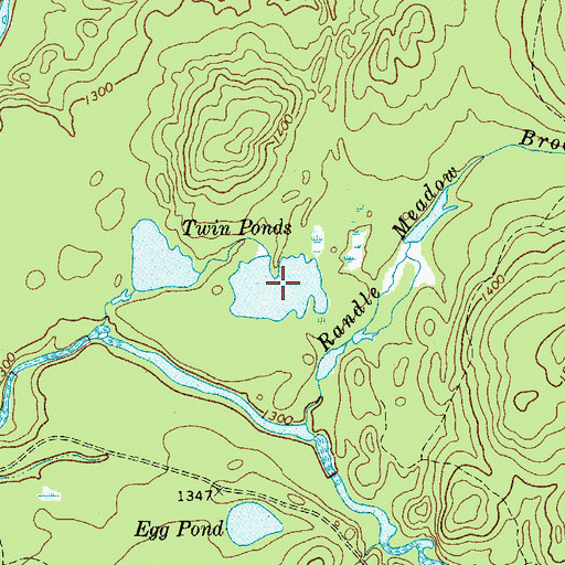 Topographic Map of Twin Ponds, NY