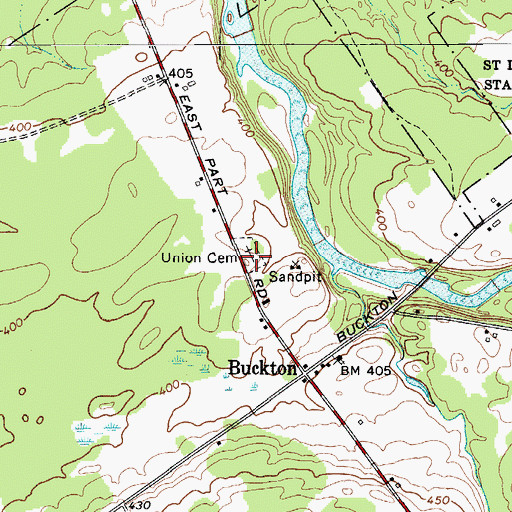 Topographic Map of Union Cemetery, NY