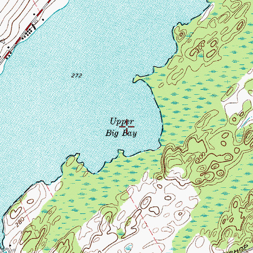 Topographic Map of Upper Big Bay, NY