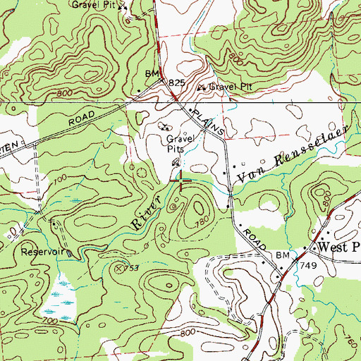 Topographic Map of Van Rensselaer Creek, NY