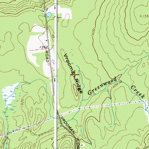 Topographic Map of Vrooman Ridge, NY