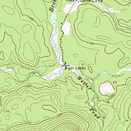 Topographic Map of Weller Pond Outlet, NY