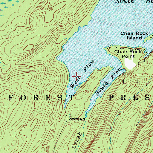 Topographic Map of West Flow, NY