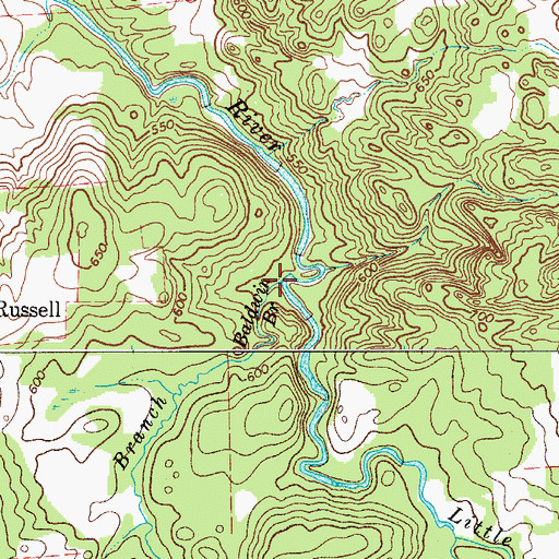 Topographic Map of Baldwin Branch, NY