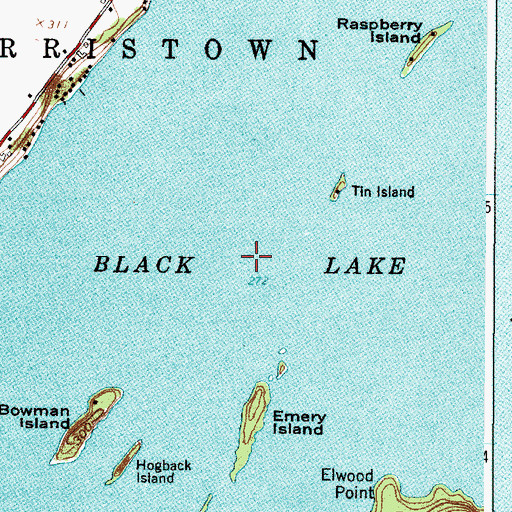 Topographic Map of Black Lake, NY