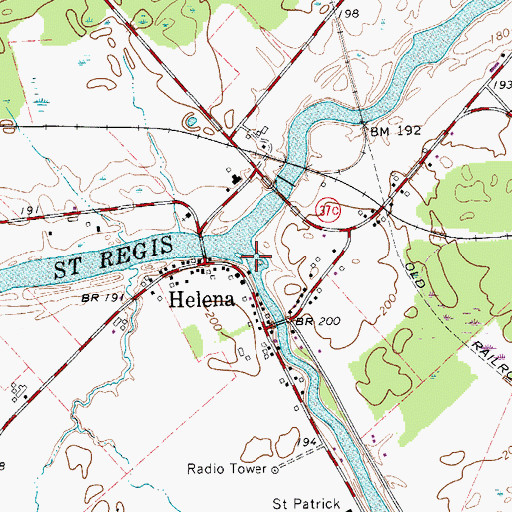 Topographic Map of Deer River, NY