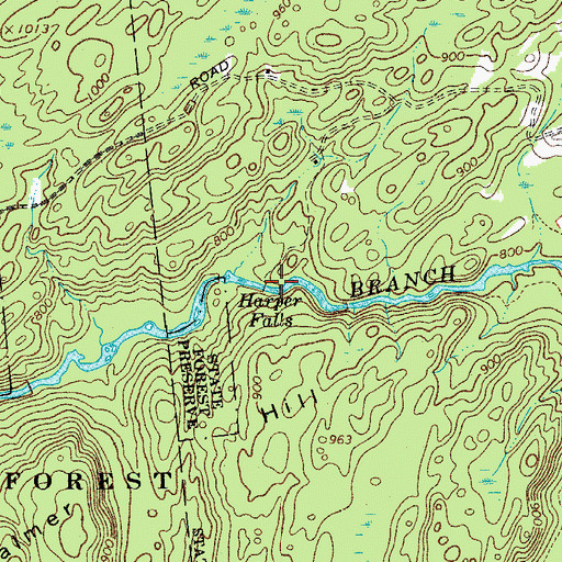 Topographic Map of Harper Falls, NY