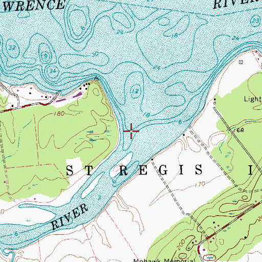 Topographic Map of Raquette River, NY