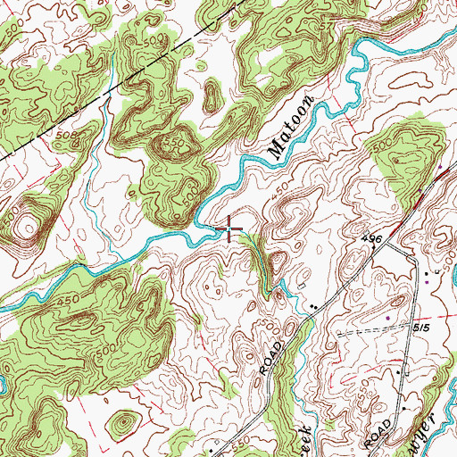 Topographic Map of Shingle Creek, NY