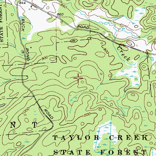 Topographic Map of Taylor Creek State Forest, NY