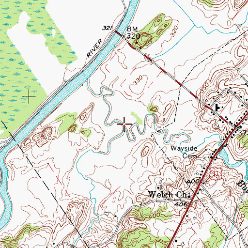 Topographic Map of White Creek, NY
