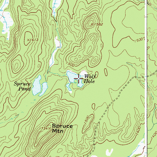 Topographic Map of Wolf Hole, NY