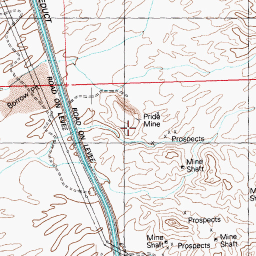 Topographic Map of Pride Mine, AZ
