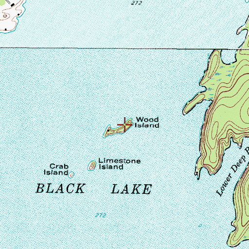 Topographic Map of Wood Island, NY