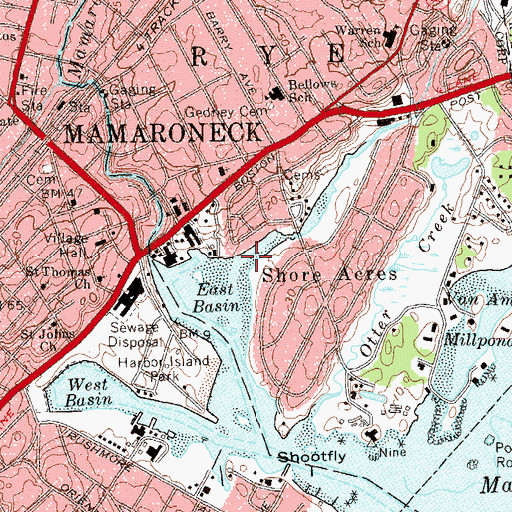 Topographic Map of Beaver Swamp Brook, NY