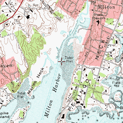Topographic Map of Blind Brook, NY