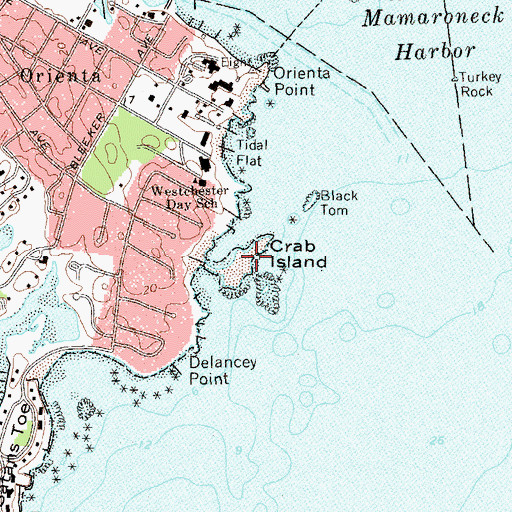 Topographic Map of Crab Island, NY