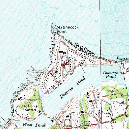 Topographic Map of East Island, NY